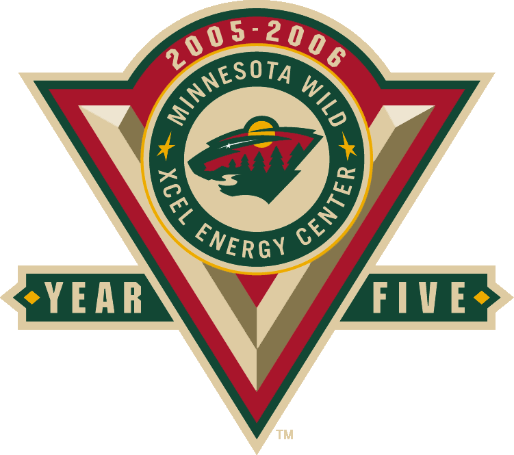 Minnesota Wild 2006 Anniversary Logo iron on heat transfer